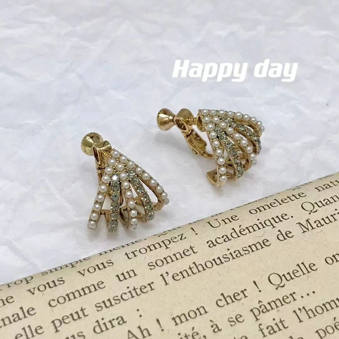 韩国Happy day饰品 合金耳夹