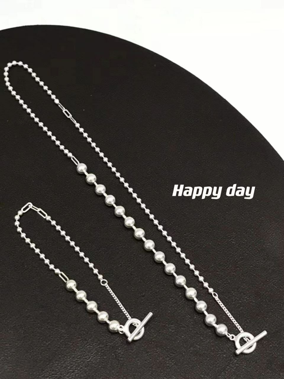 韩国Happy day饰品 - 925银 简约设计