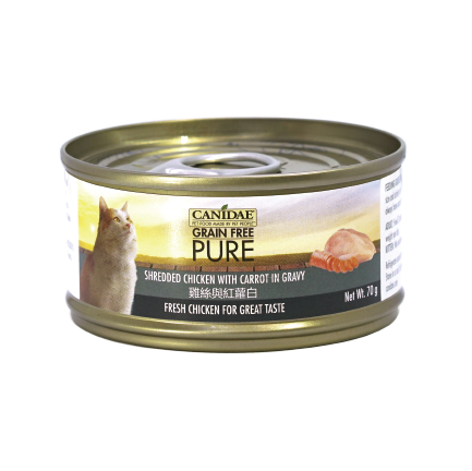CANIDAE ®PURE雞絲與紅蘿蔔 貓罐頭 70g