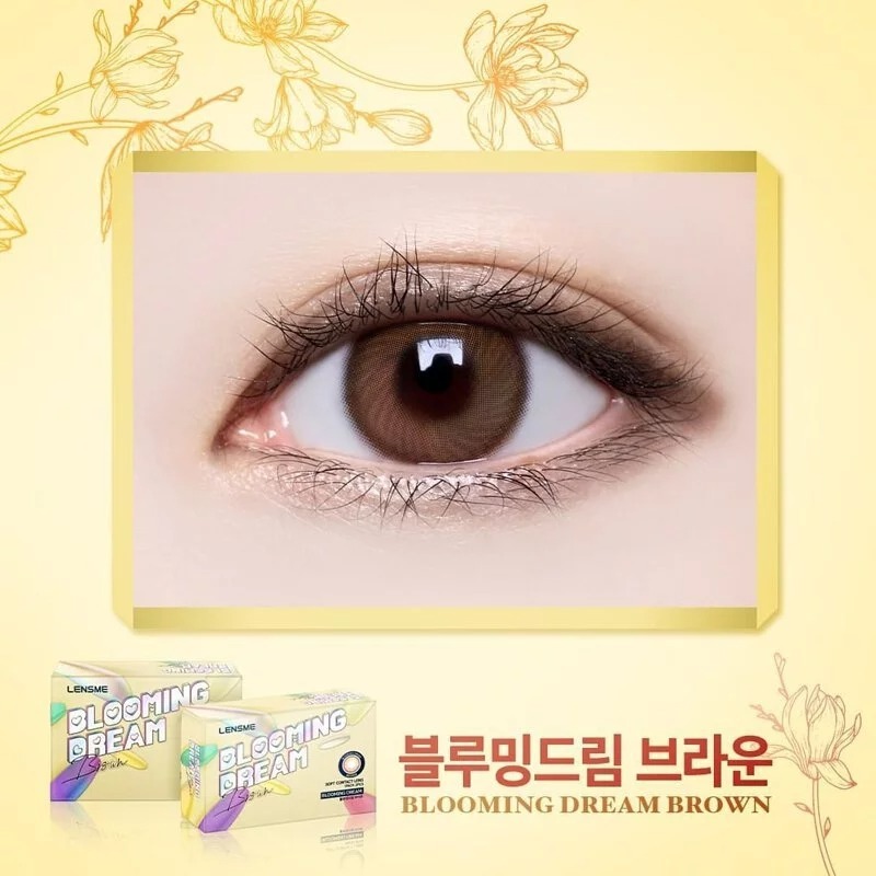 [預訂][月拋] LENSME Blooming Dream 每月拋棄彩妝隱形眼鏡｜2片 (Brown)