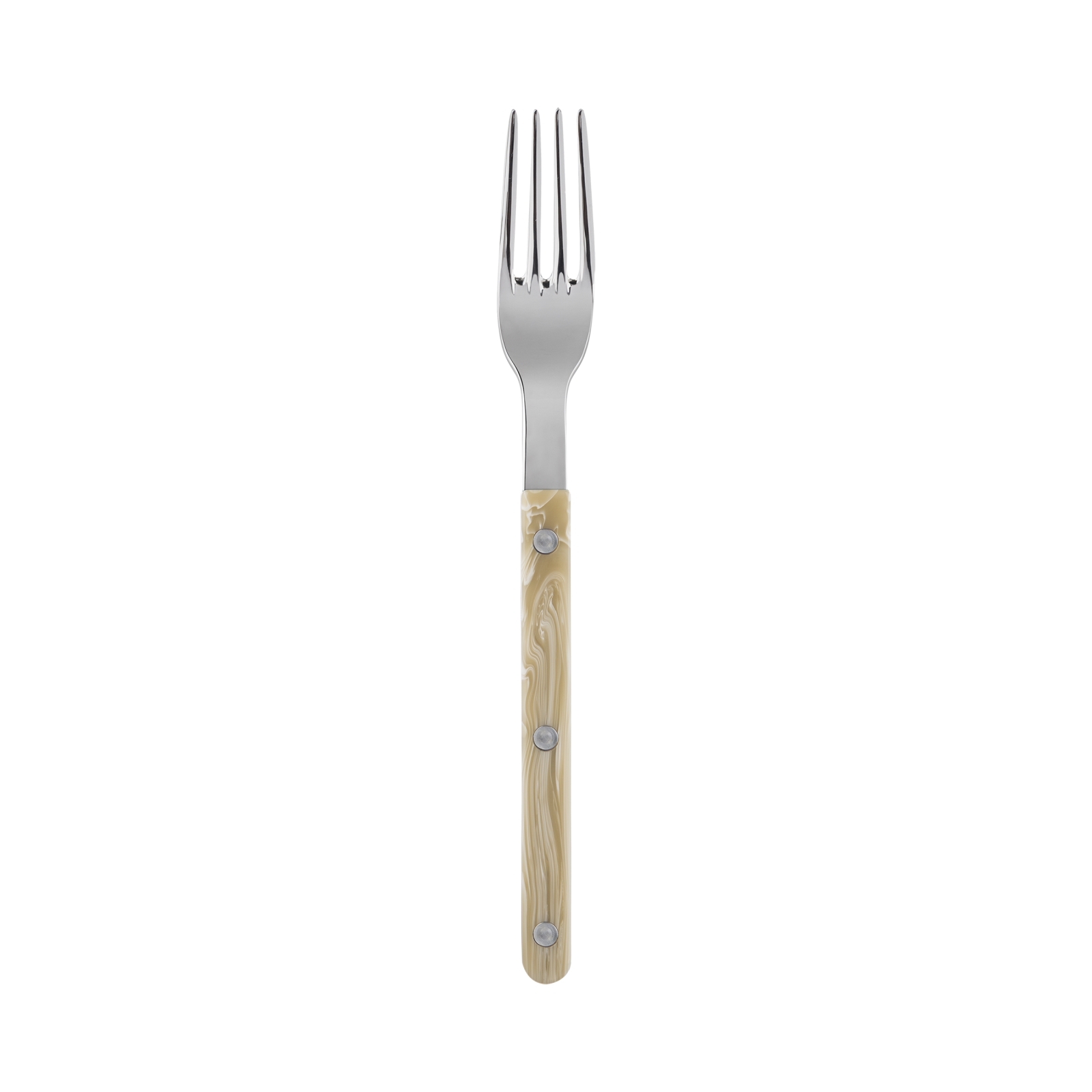 SABRE | Bistrot 復古酒館鈕扣系列 | 主餐叉子 | 亮面 | 隕石白