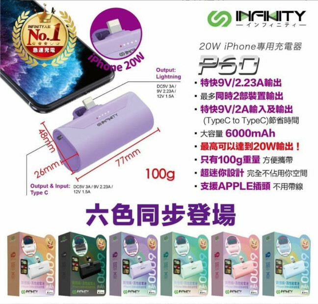 設計獨特  20W iPhone專用充電器 P60 PD QC快充 雙輸出 方便充電神器【付款後3-5個工作天發貨】