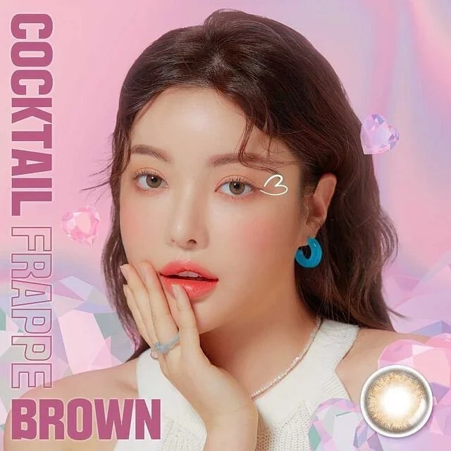 [預訂][月拋] LENSME Cocktail Frappe 每月拋棄彩妝隱形眼鏡｜2片 (Brown)
