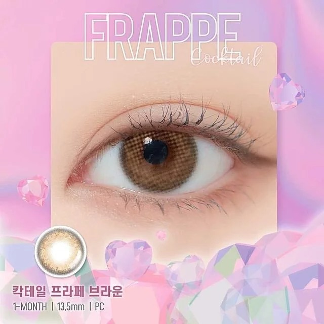 [預訂][月拋] LENSME Cocktail Frappe 每月拋棄彩妝隱形眼鏡｜2片 (Brown)