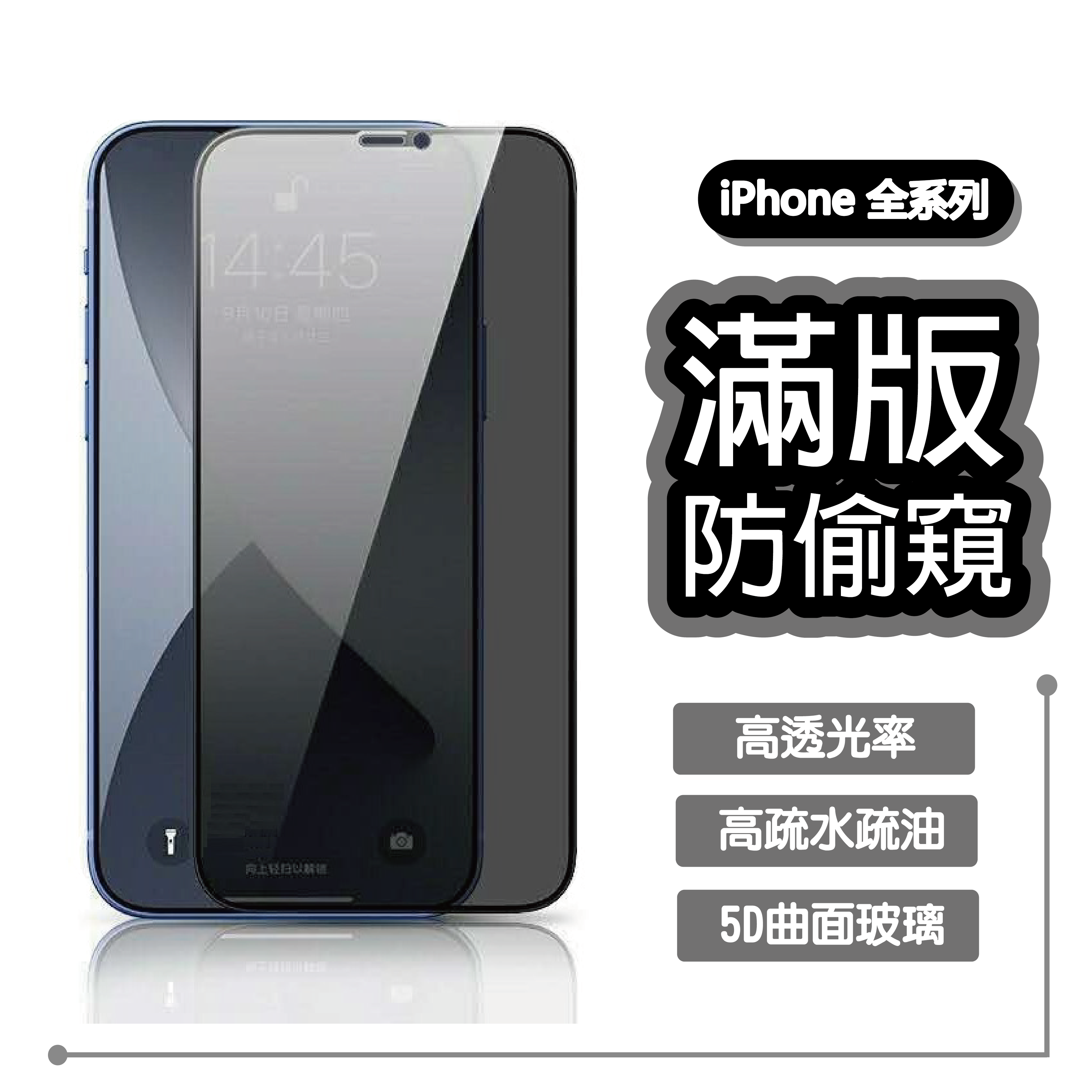 滿版 9H 防窺 保護貼 iPhone 14 13 12 11 Pro Xs Max 8 7 6 全系列 鋼化防窺 超疏水疏油