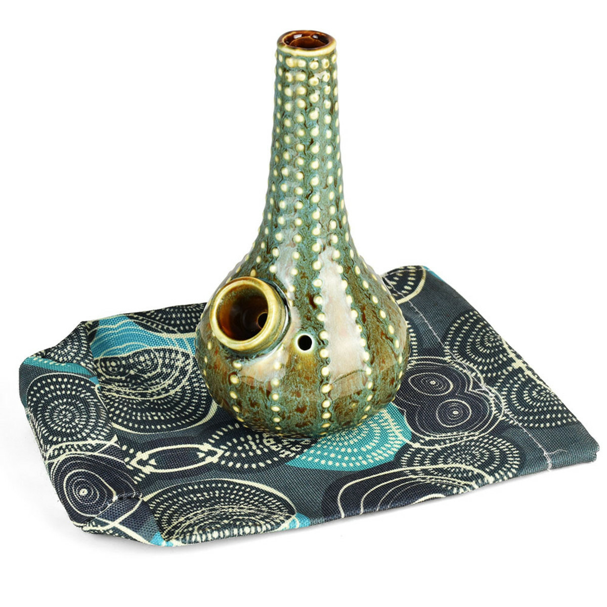 ART OF SMOKE SEA URCHIN CERAMIC BUBBLER W/ CARRY BAG