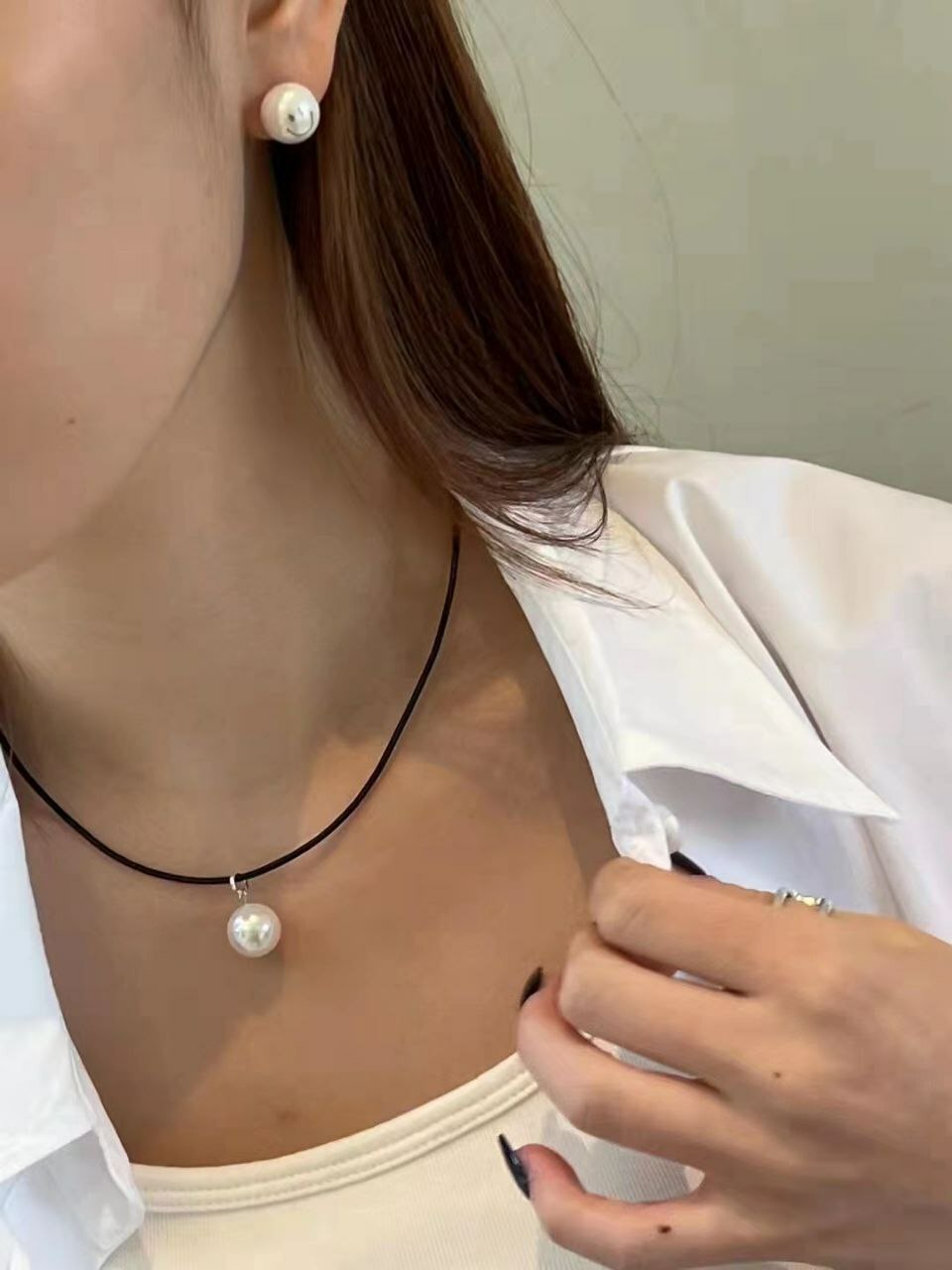 韩国Happy day饰品 - 施华洛珍珠➕笑脸   8mm, 10mm,  12mm