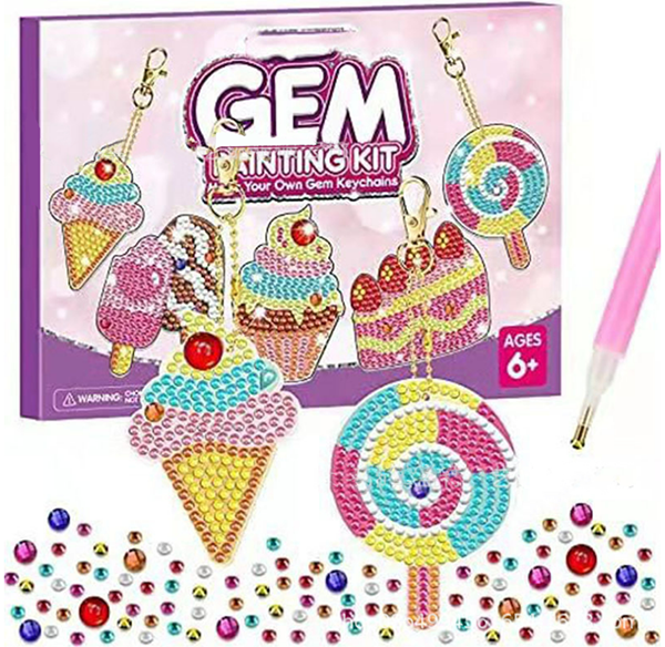 DIY卡通鑽石畫鎖匙扣 65401