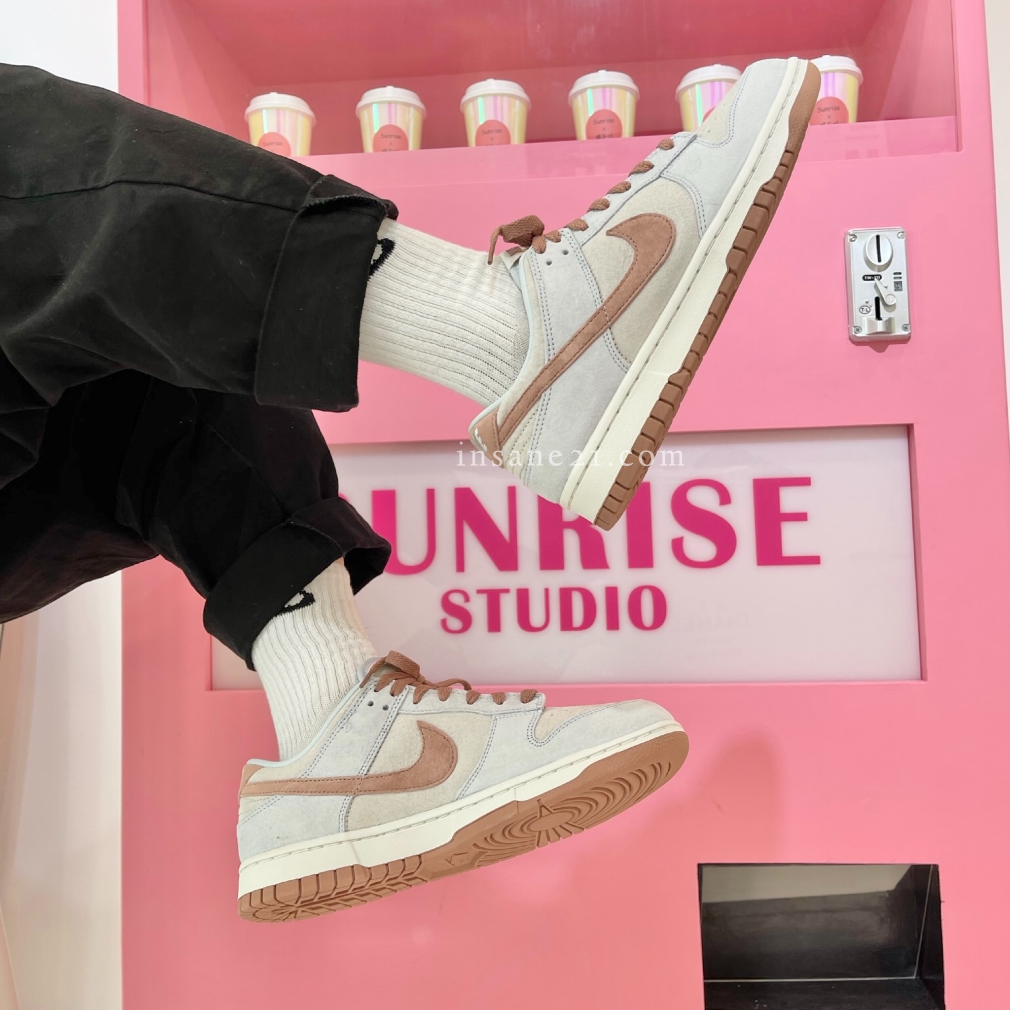 NIKE NSW DUNK LOW 灰藍 化石玫瑰 低筒 麂皮 情侶 灰 藍 DH7577-001