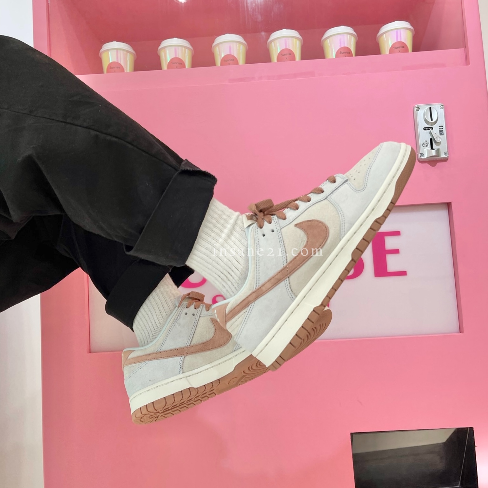 NIKE NSW DUNK LOW 灰藍 化石玫瑰 低筒 麂皮 情侶 灰 藍 DH7577-001