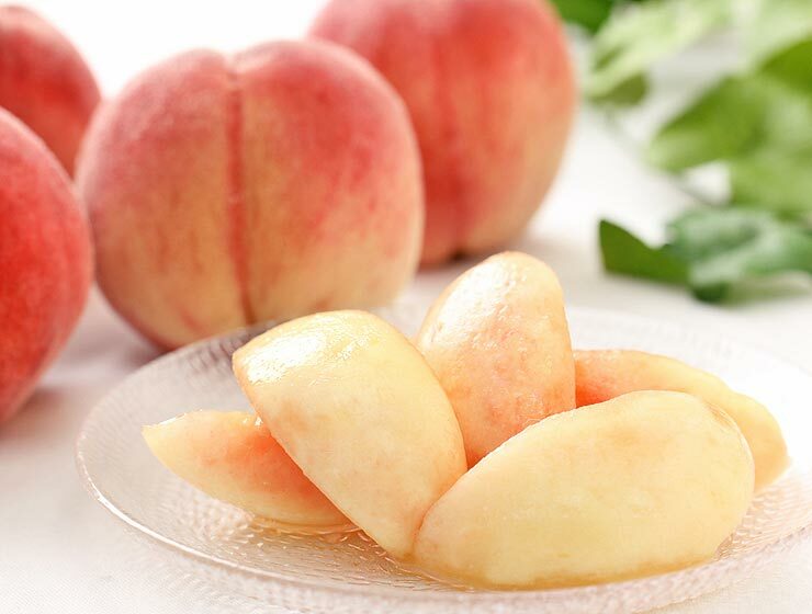 山梨溫室桃禮盒1KG 赤5-6玉 山梨ハウスもも