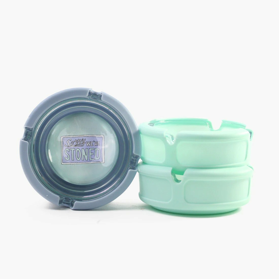 UGLY HOUSE SILICONE & GLASS ASHTRAY - BIG SIZE