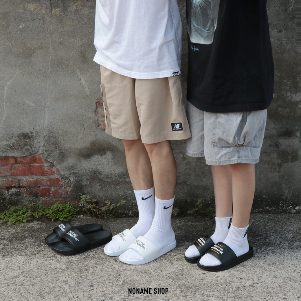 National Geographic 國家地理 戶外 拖鞋 LOGO 黑色 白色 兩色