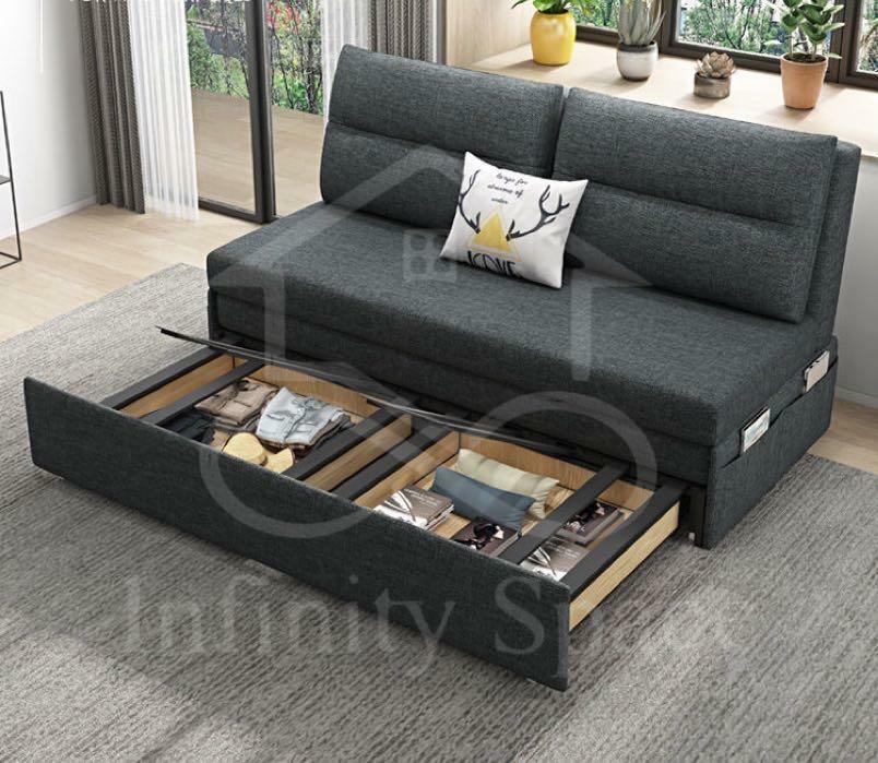 D4680 布藝儲物梳化床