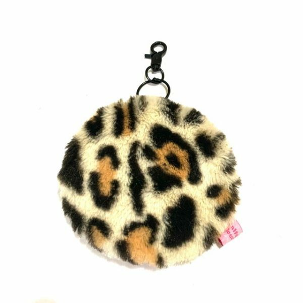 JCC 卡其豹紋圓圓零錢包掛飾