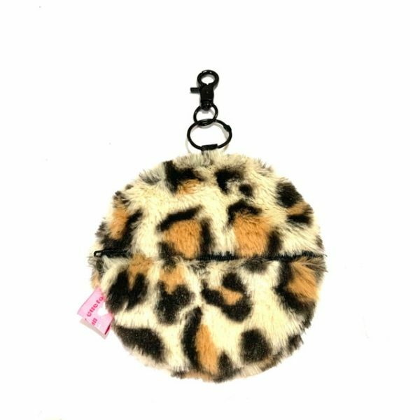 JCC 卡其豹紋圓圓零錢包掛飾