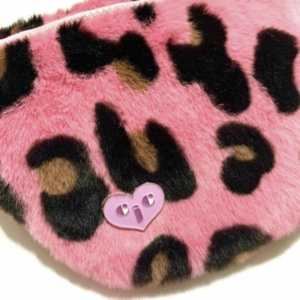 JCC 90’s 桃紅豹紋腰包