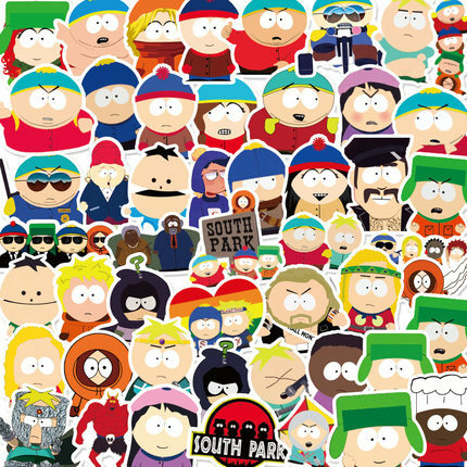 South Park 南方公園 貼紙50入組合包 60 x 55mm