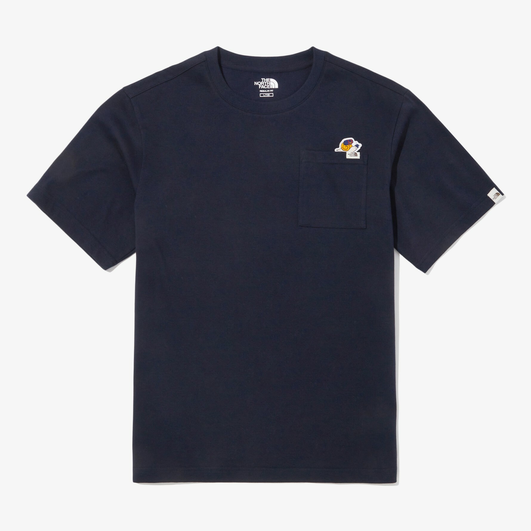 THE NORTH FACE 白標 GREEN EARTH 刺繡 口袋 短袖 短T 深藍 NT7UN07J