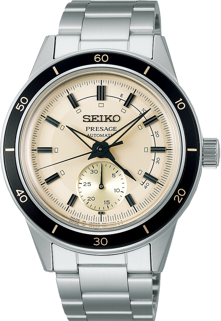 萬年鐘錶 - SEIKO Presage   象牙白1960年代復刻經典機械男錶 SSA447J1 /  4R57-00T0S  錶徑40.8MM