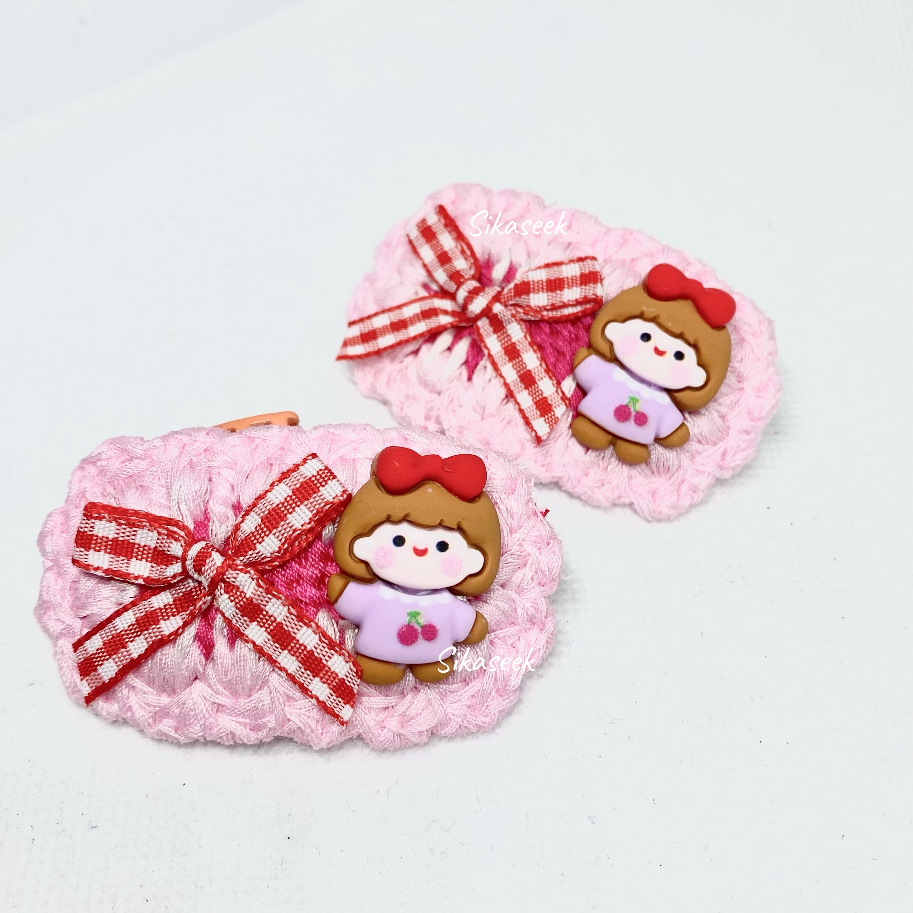 粉系櫻髮女孩髮夾