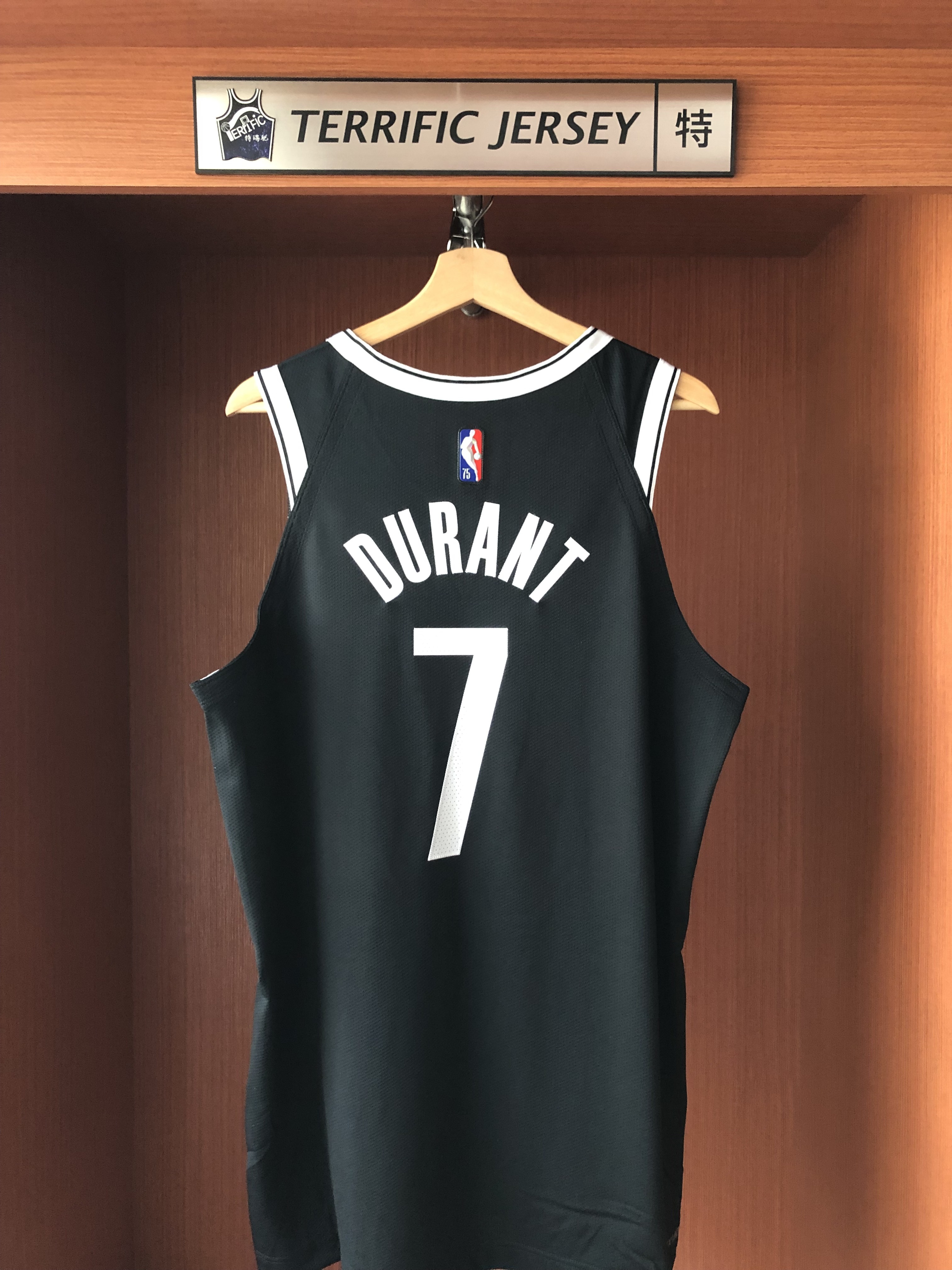 NBA球衣 Kevin Durant 布魯克林籃網黑 75周年 鑽石標 Icon Nike Authentic 球員版 電繡 全新