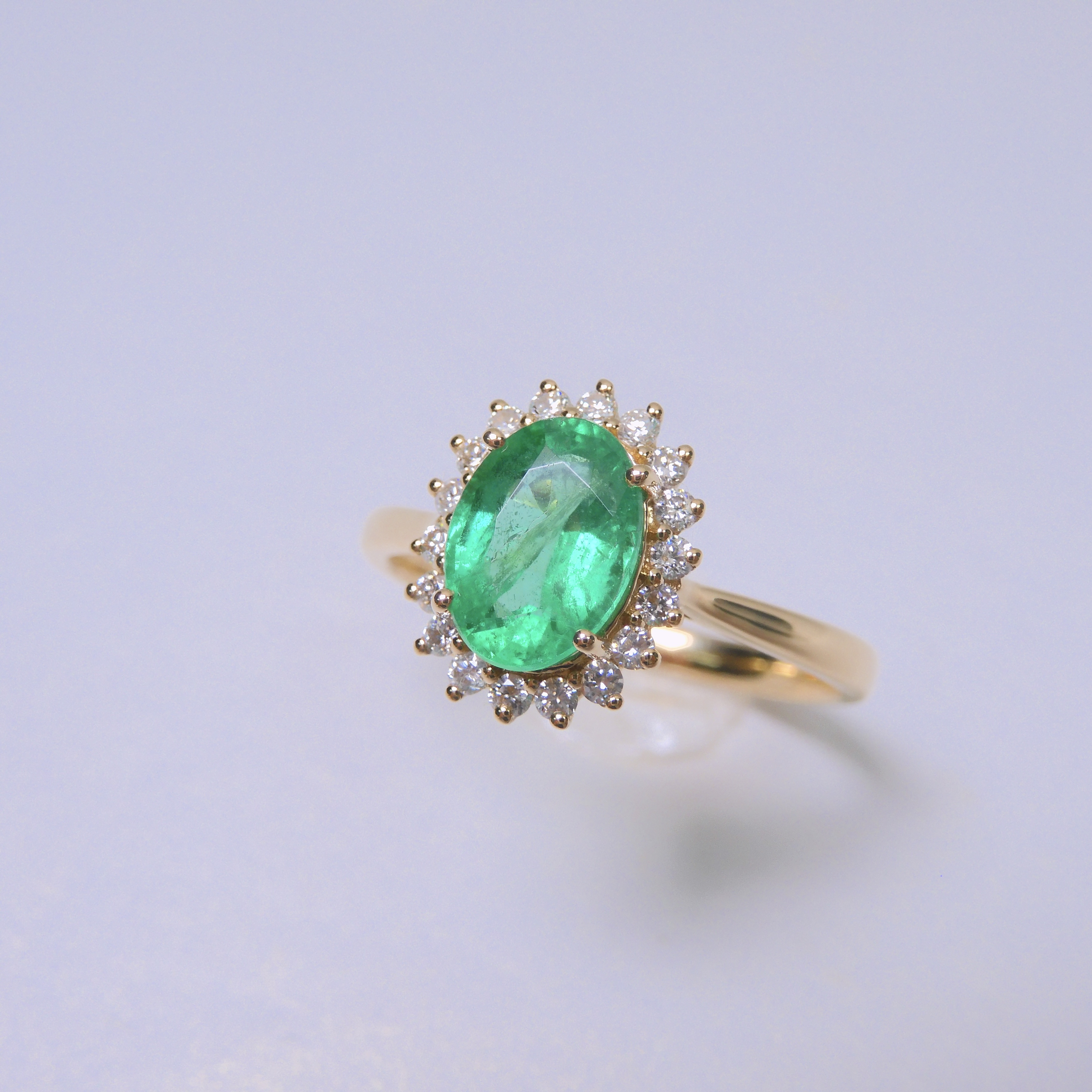 18K金 1.13ct 綠寶石戒指 (配國際證書)