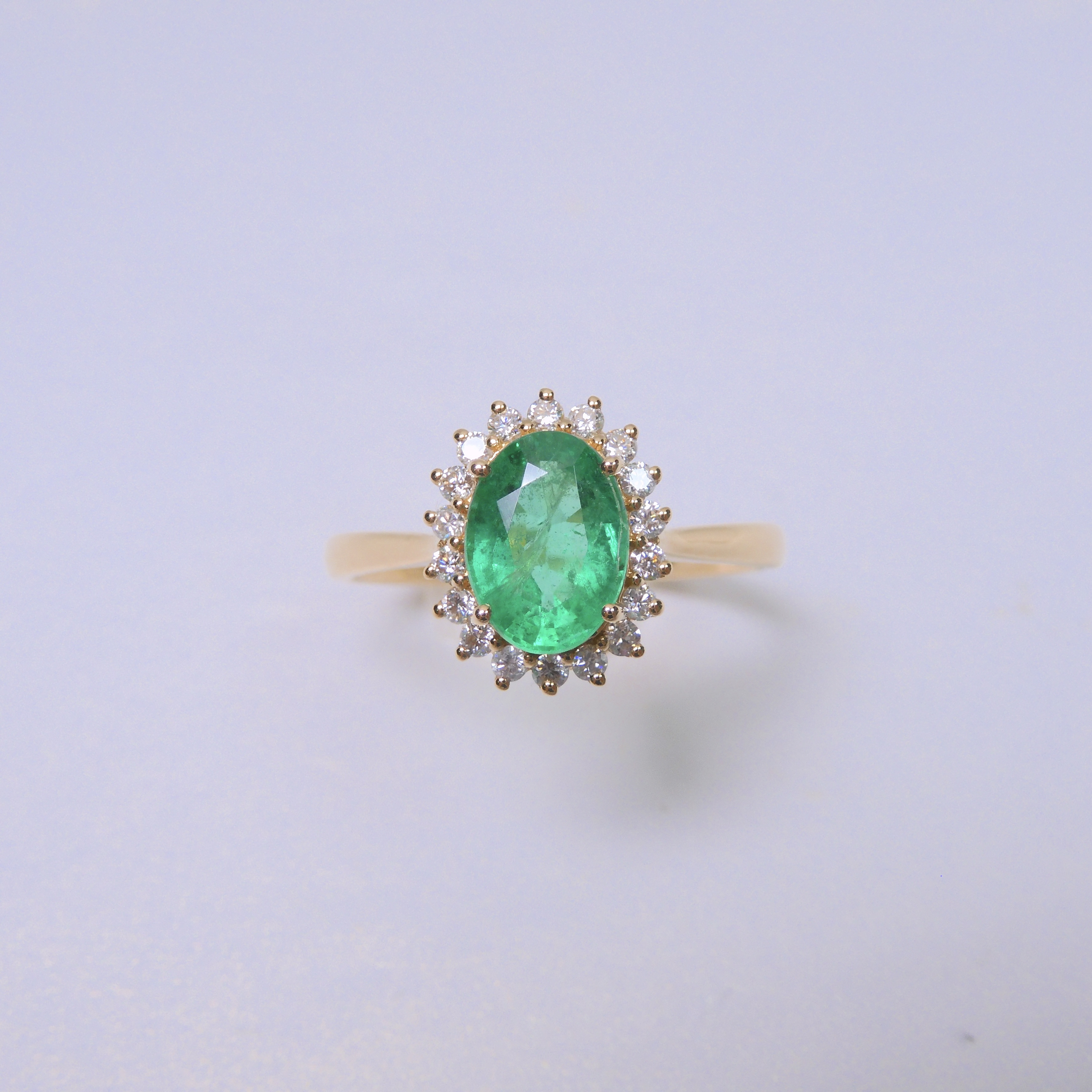 18K金 1.13ct 綠寶石戒指 (配國際證書)