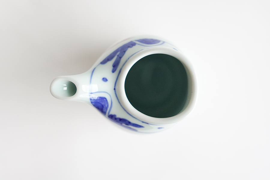 溪山窯-染錦雙海老注器/清酒壺(ML)