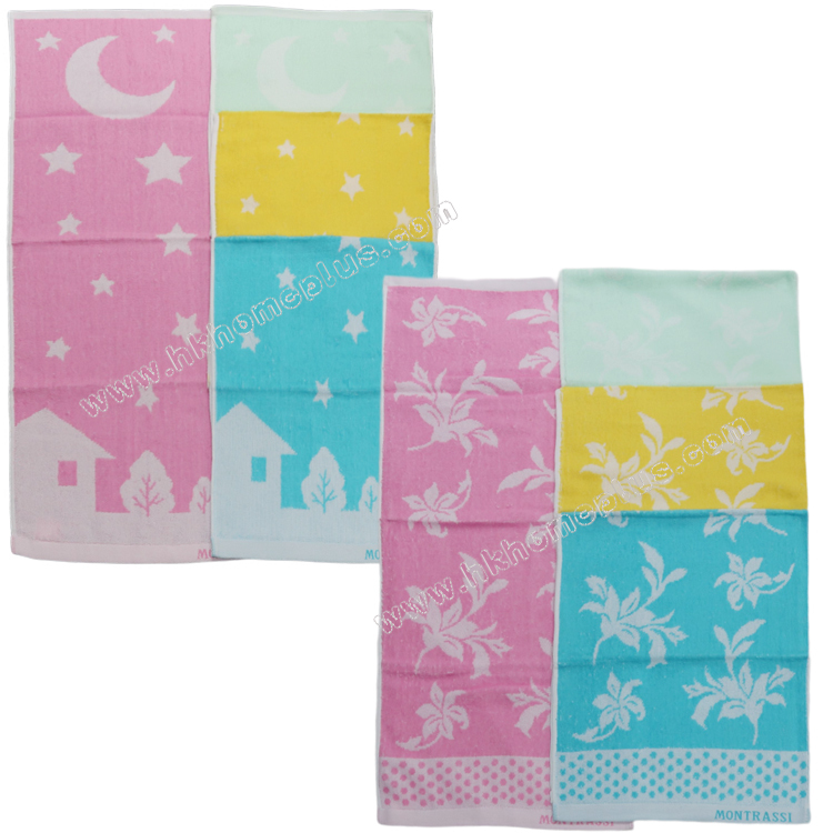 6條裝 印花毛巾 4130391