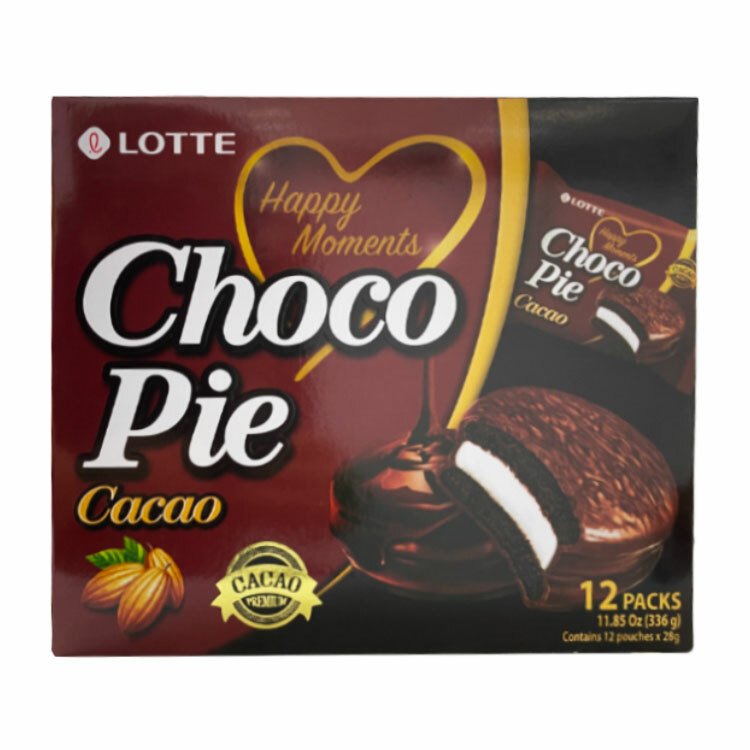 【樂天LOTTE】黑巧克力派 (28g*12入)