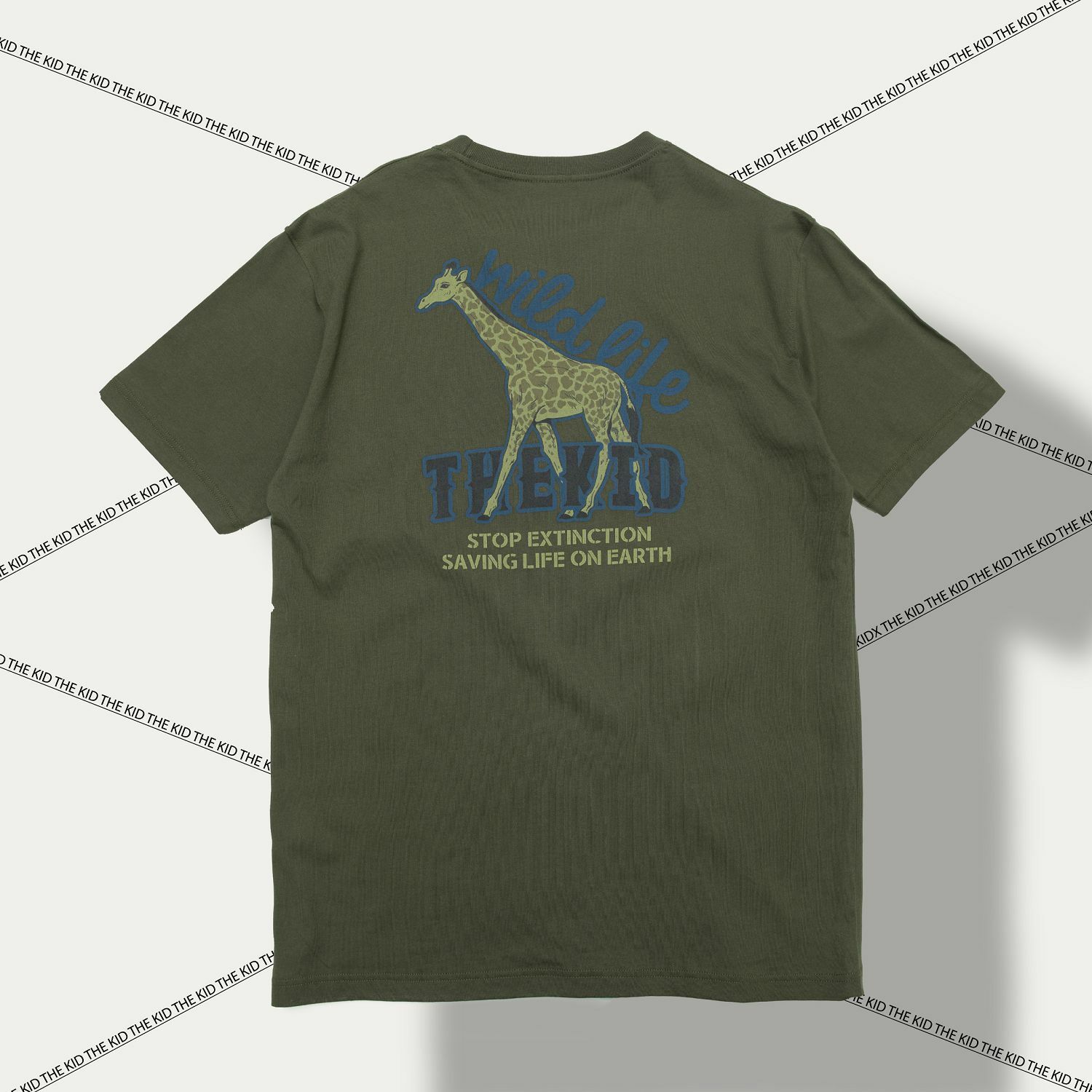 KID ® 復刻動物系列 長頸鹿標語 短T