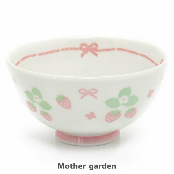 【日本Mother Garden】不易沾飯粒 飯碗-緞帶草莓
