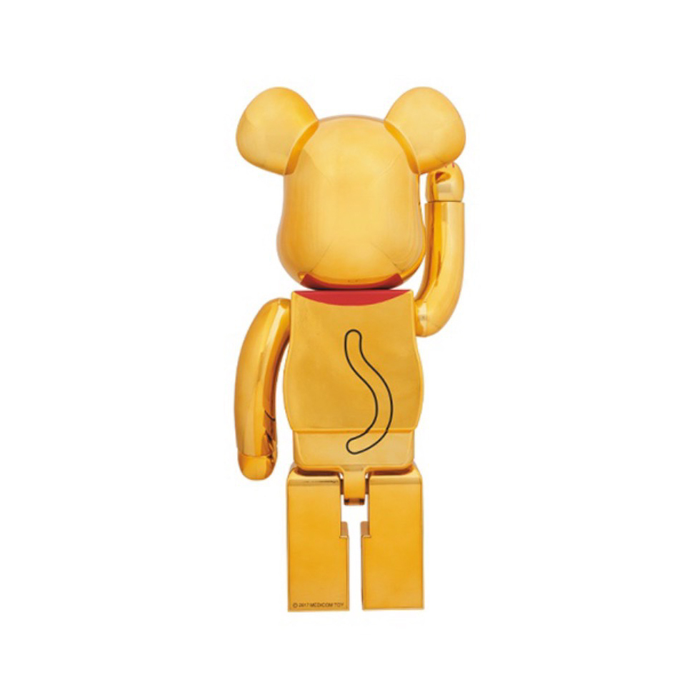 -(G34)- BE@RBRICK MANEKINEKO 1000% GOLD PLATED VER.2 瞇咪眼 電鍍 黃金招財