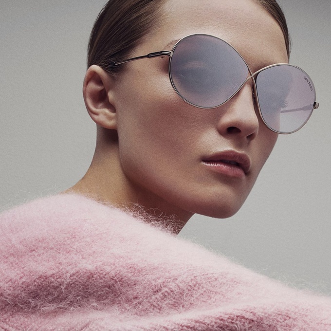 【TOM FORD】TOM0564 18C 經典8字蝶型框太陽眼鏡(水銀鏡面)