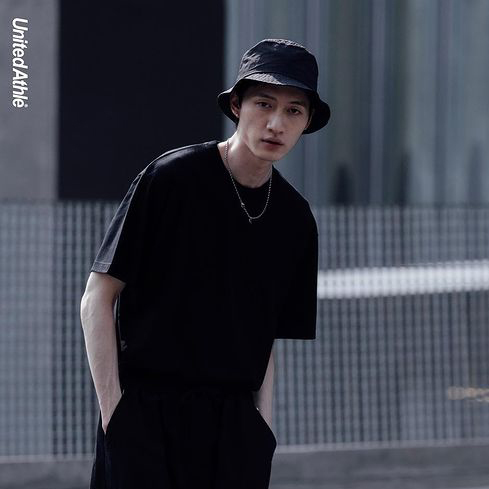 UNITED ATHLE  尼龍漁夫帽 黑藍【9674】