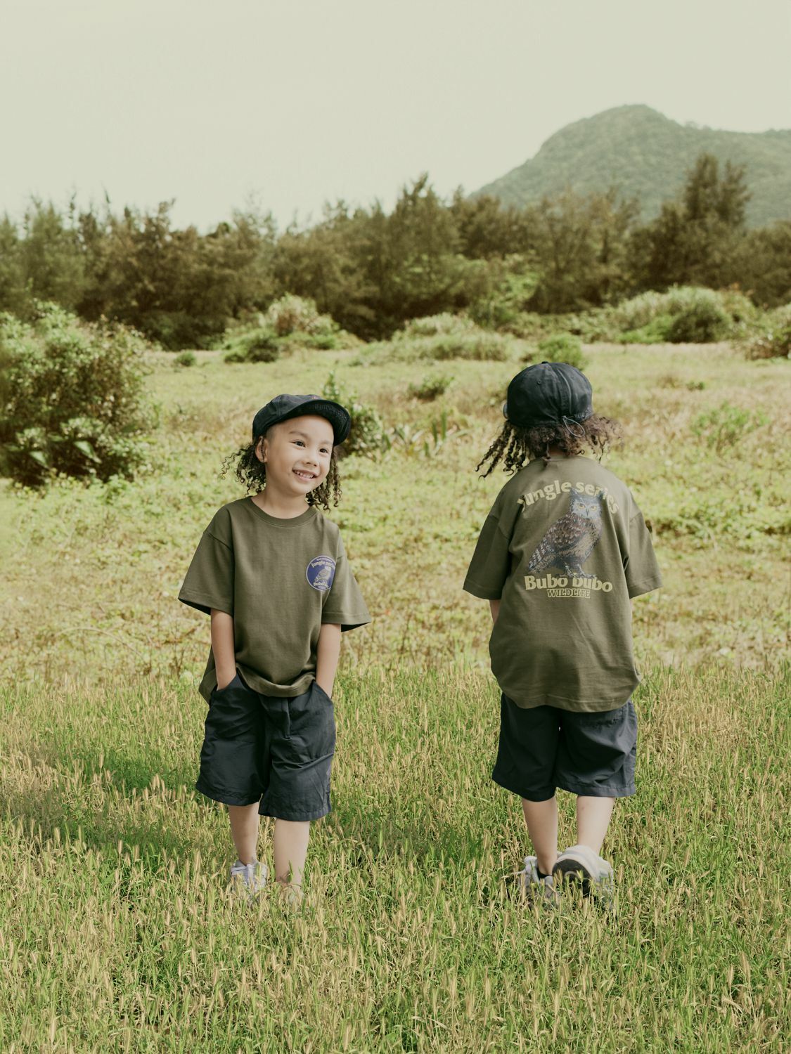 KID ® 復刻動物系列 貓頭鷹標語 童裝T