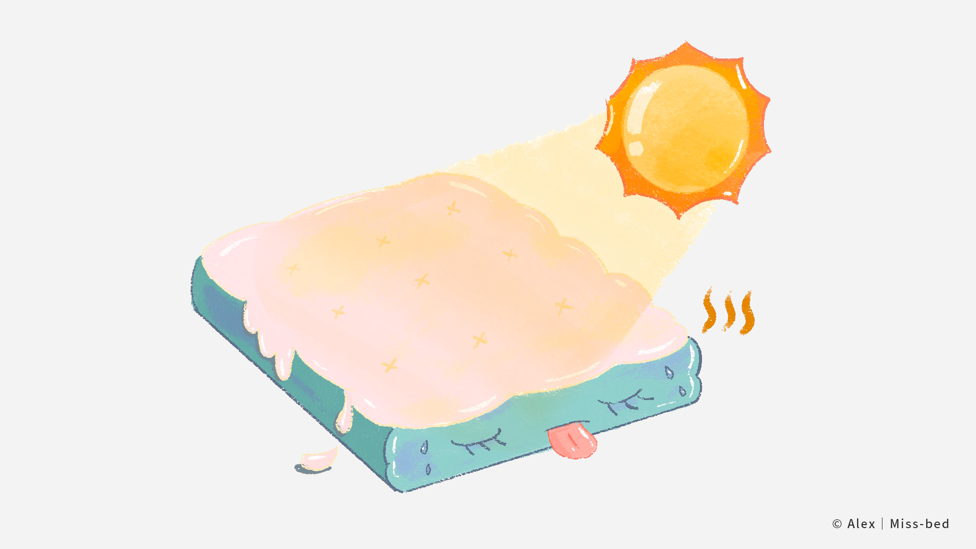 床墊直接曝曬太陽