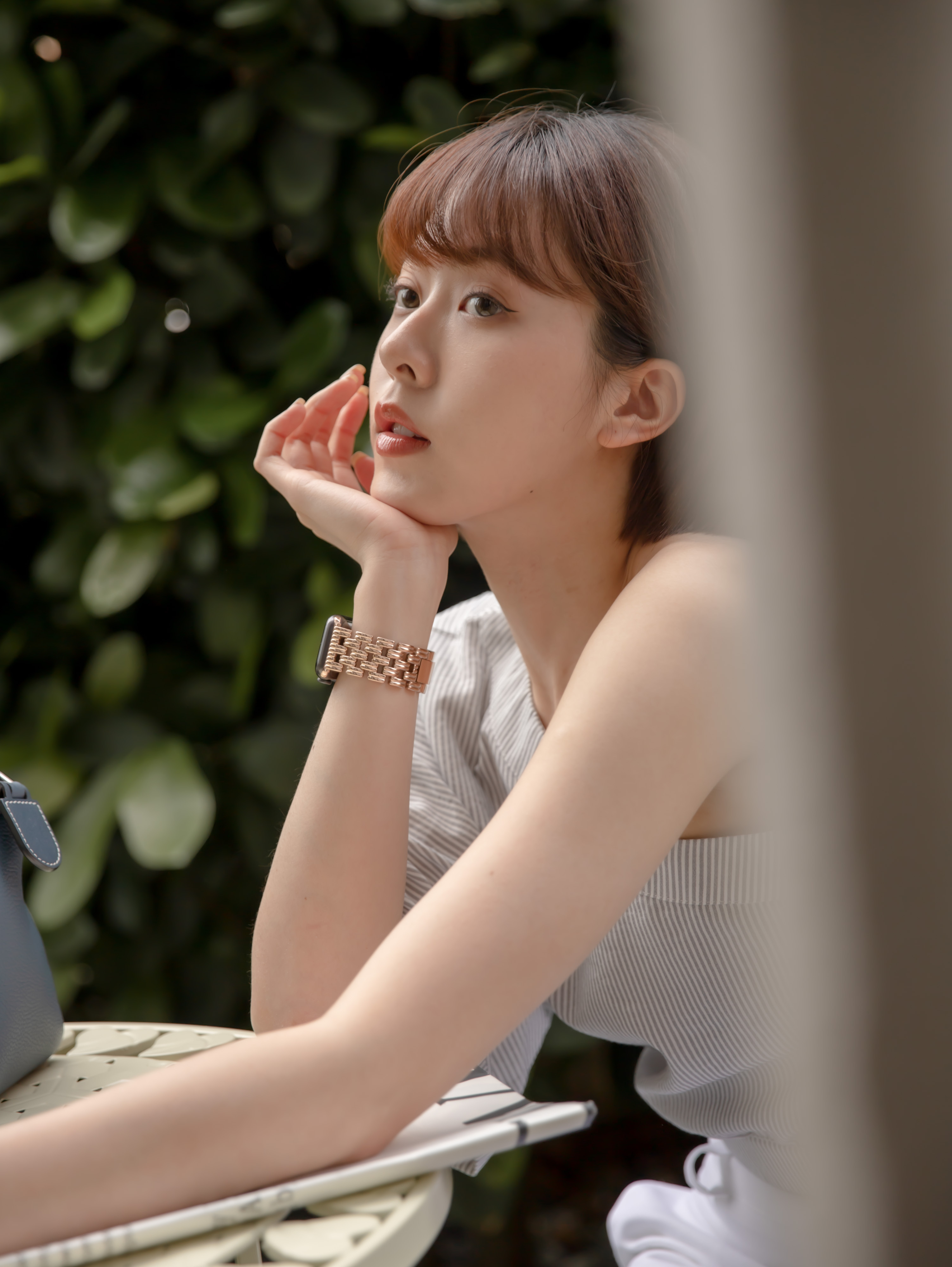 Apple Watch 經典波紋鏤空錶帶（玫瑰金）