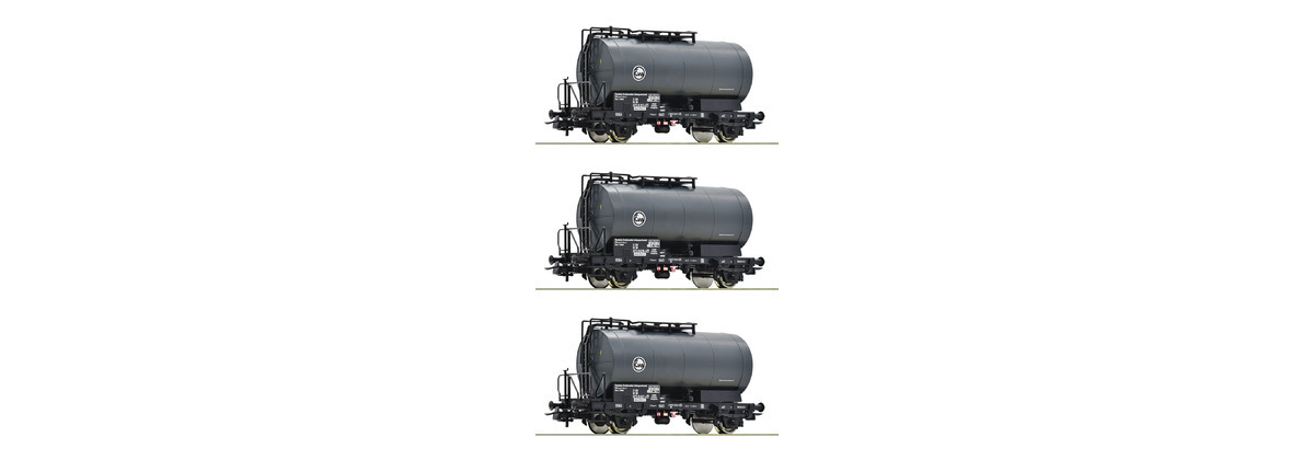 Roco 76005 HO scale 3 piece set: Tank wagons, Eva