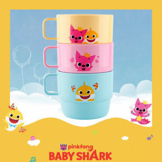 韓國製 Babyshark x Pinkfong 碰碰狐 飲水杯 (3隻)