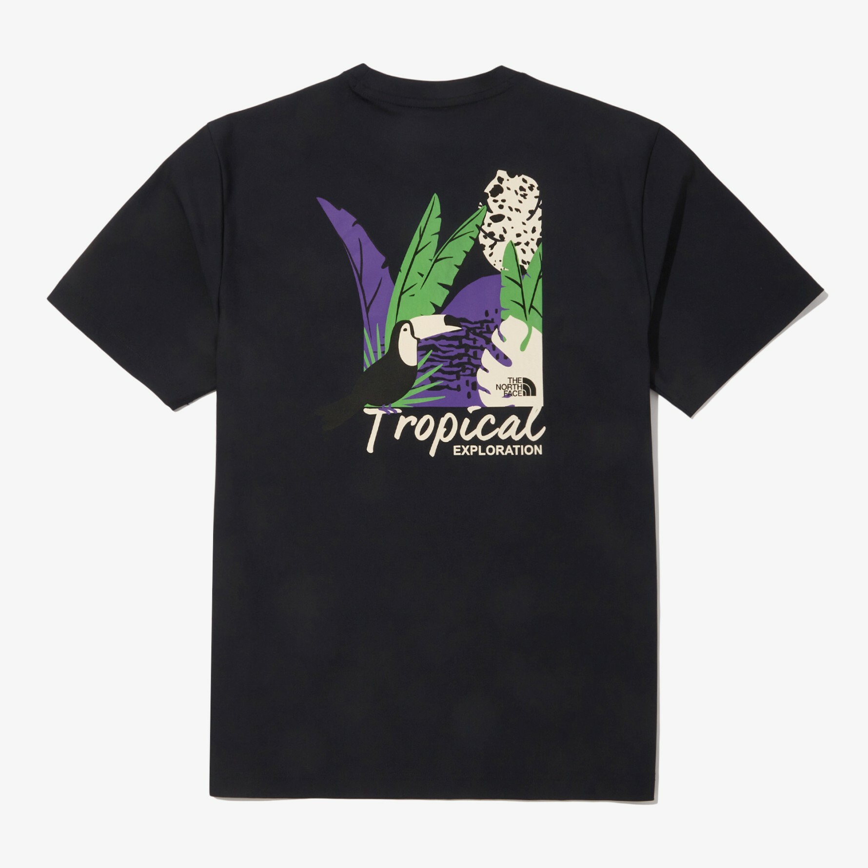 THE NORTH FACE SURFSIDE 白標限定 熱帶探險 男 短袖 短T 黑 NT7UN20J