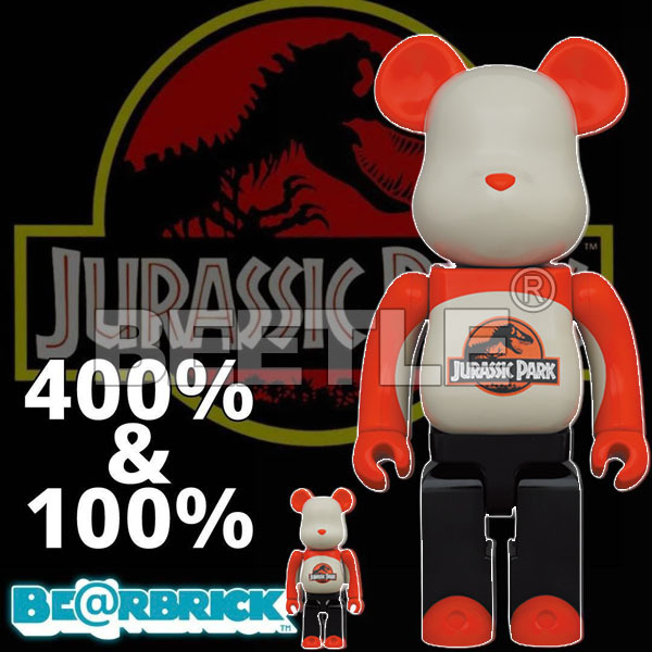 BEETLE BE@RBRICK JURASSIC PARK 侏儸紀公園恐龍電影庫柏力克熊100 40