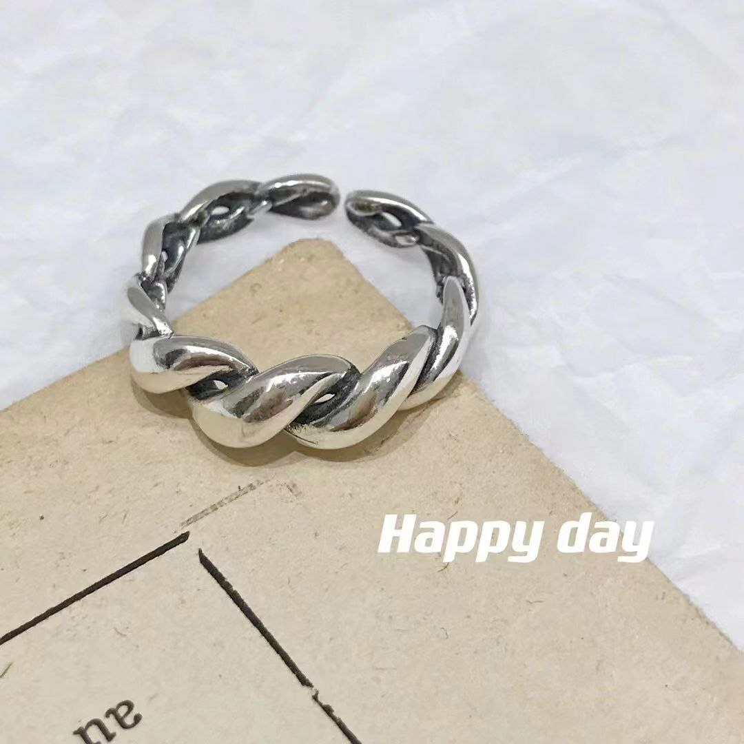 韩国Happy day饰品 纯银戒指