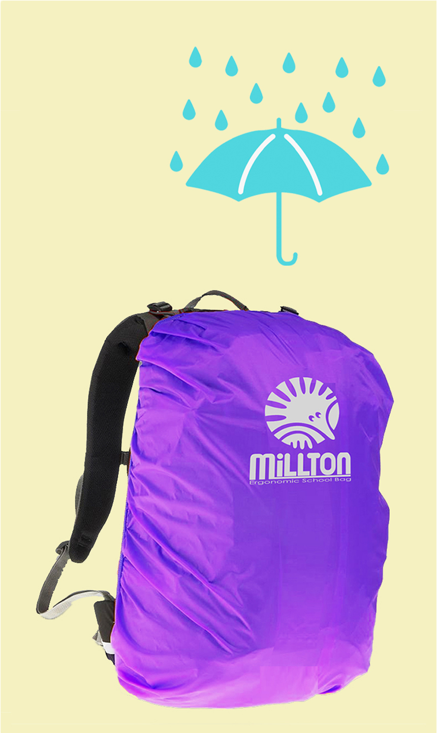 書包防水雨罩 - 紫色