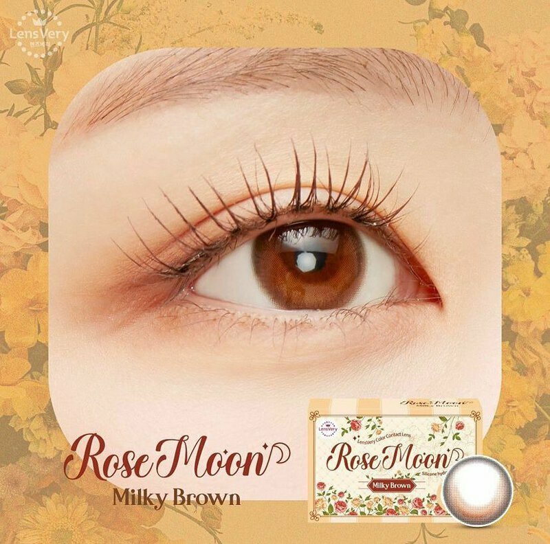 [預訂] LensVery Rose Moon 月拋彩妝隱形眼鏡｜每盒2片 (Milk Brown)
