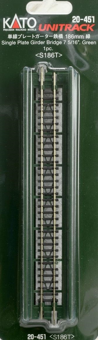 Kato 20-451 N規 186mm 單線鐵橋 綠