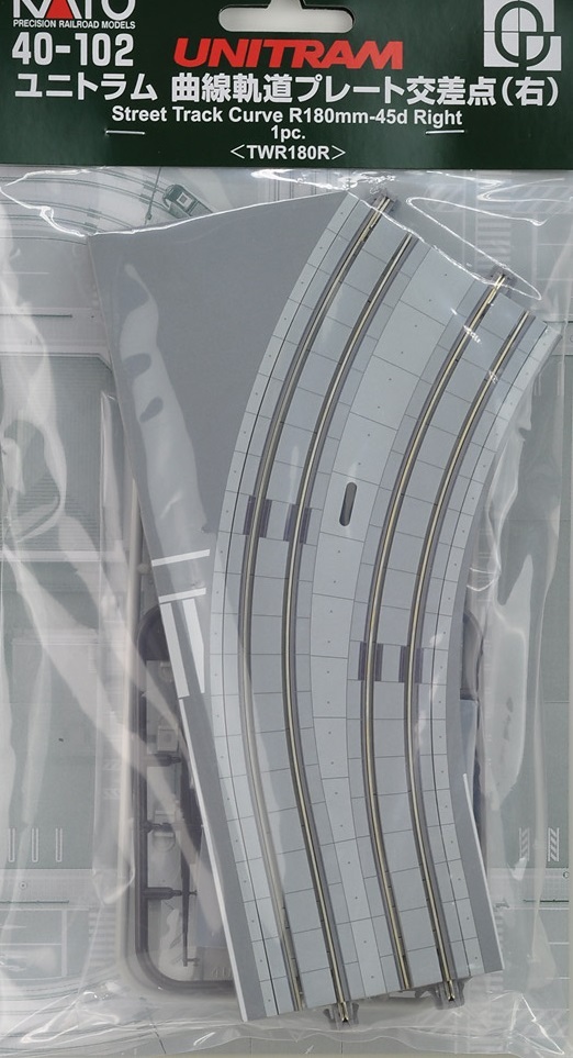 Kato 40-102 N規 路面電車右交叉點 R180mm