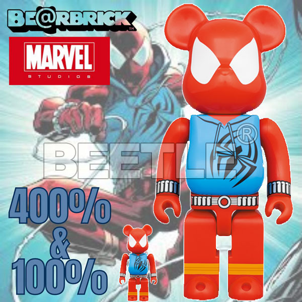 BEETLE BE@RBRICK 蜘蛛人猩紅蜘蛛蜘蛛俠SCARLET SPIDER 漫威漫畫版100