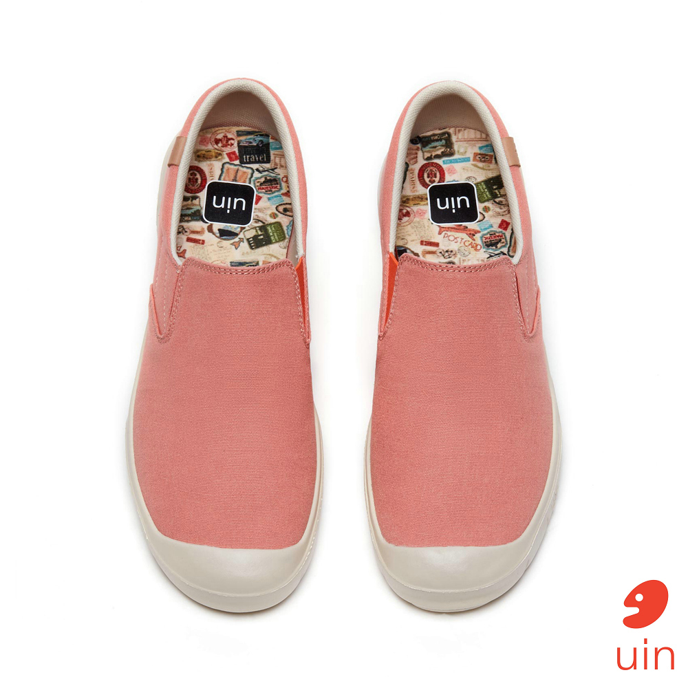 【 Uin 】西班牙原創設計 | 珊瑚粉1 卡迪斯 女鞋 彩繪鞋 休閒鞋 懶人鞋